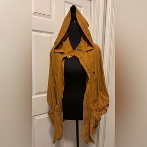 Sweet Wanderer Tan Utility Jacket with Hood